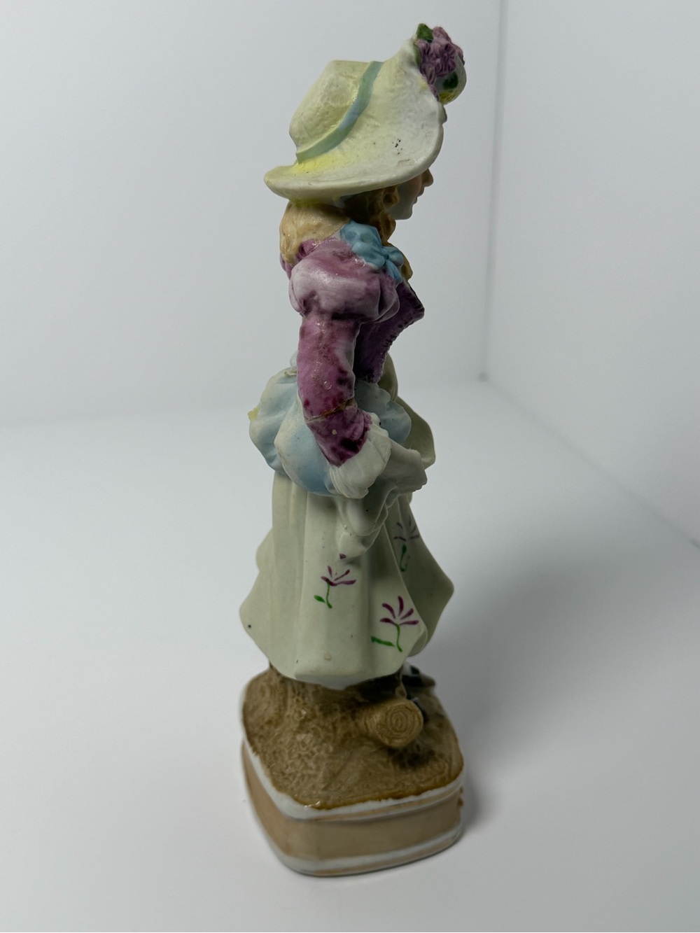 Vintage Hand-Painted Bisque Victorian Couple Figurines Manufactured in Japan 8” - Picture 5 of 10